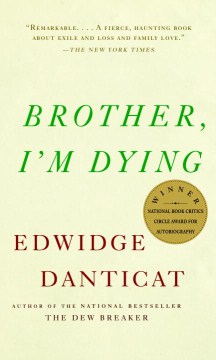 Book jacket for Brother, I'm dying