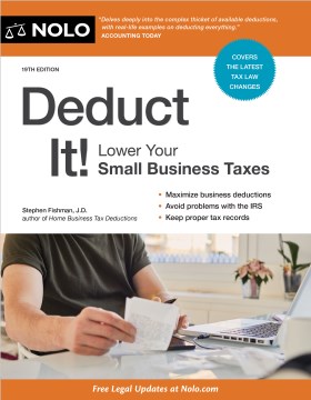 Book jacket for Deduct it! : lower your small business taxes