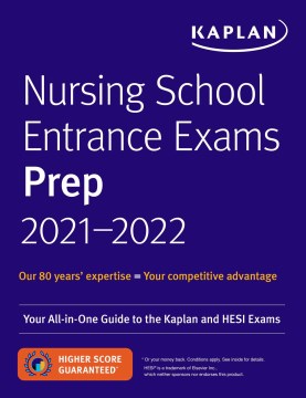 Book jacket for Nursing school entrance exams prep 2021-2022