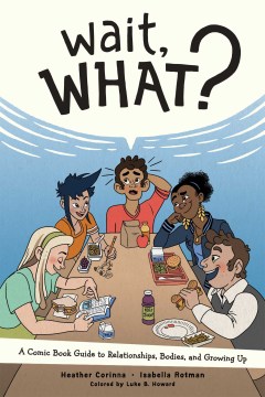 Book jacket for Wait, what? : a comic book guide to relationships, bodies, and growing up