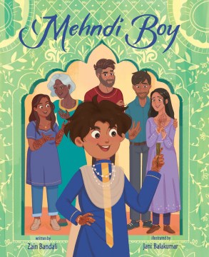 Book jacket for Mehndi boy