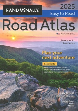Rand McNally Road Atlas 2025 : United States, Canada, Mexico Easy to Read Large Print Maps
