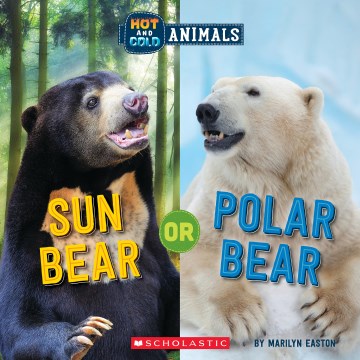 Hot and cold animals. Sun bear or Polar bear