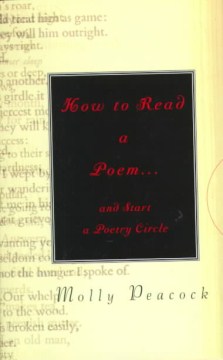 How to read a poem-- and start a poetry circle