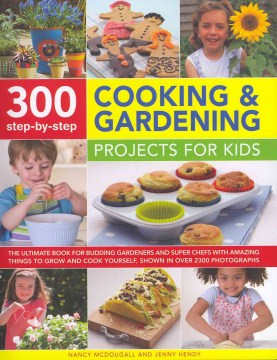 300 proyectos paso a paso de cocina y jardinería para niños, portada de libro