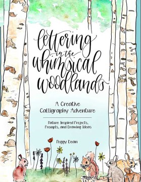 cover of hand lettering in the whimsical woods