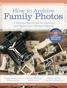Cómo archivar fotos familiares, portada de libro