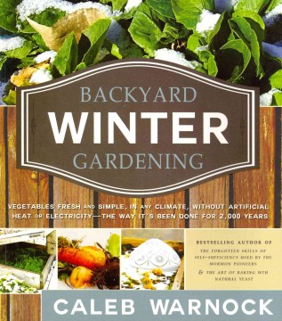 Jardinería de invierno en el patio trasero, portada del libro