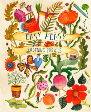 Easy Peasy Gardening para niños, portada de libro