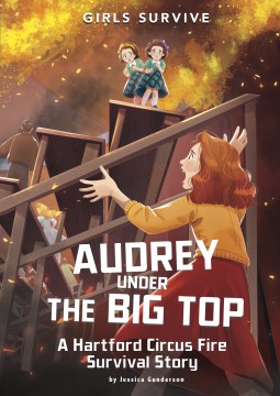 Audrey under the big top : a Hartford Circus Fire survival story / by Jessica Gunderson   [illustrated by Wendy Tan Shiau Wei]