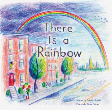 There is a rainbow book cover