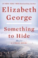 Something to hide : a Lynley novel Book Cover