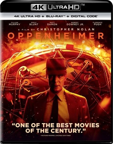 Oppenheimer [videorecording Blu-ray, Blu-ray Ultra HD combo] / written for the screen and directed by Christopher Nolan produced by Emma Thomas, Charles Roven, Christopher Nolan a Universal Pictures presentation a Syncopy production in association with Atlas Entertainment.