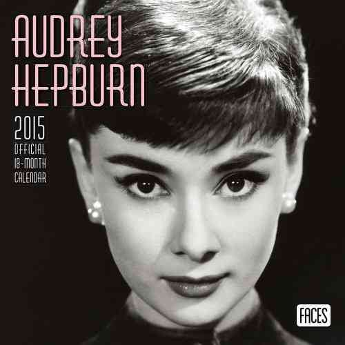 Audrey Hepburn Faces 18-Month 2015 Calendar