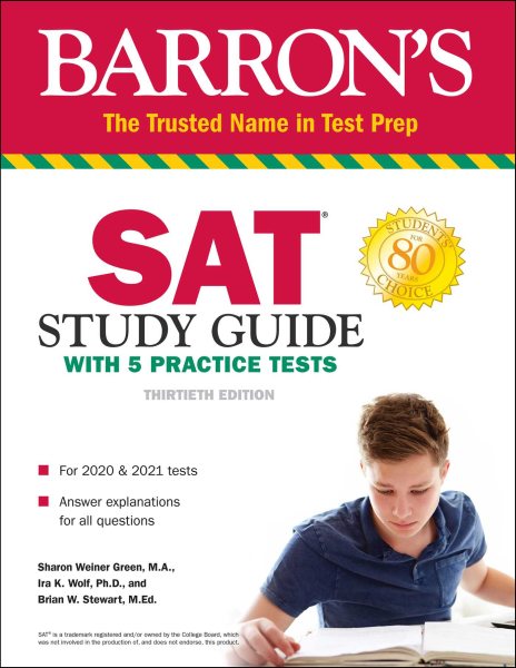 Sat Study Guide With 5 Practice Tests【金石堂、博客來熱銷】