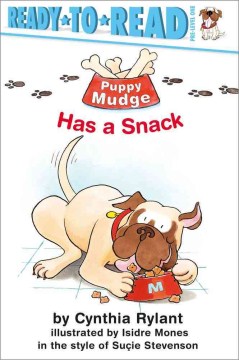 Bookjacket for  Puppy Mudge has a snack
