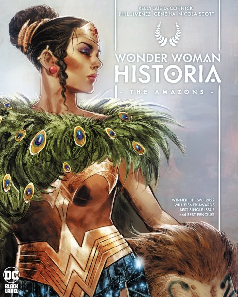 Book jacket for graphic novel "Wonder Woman Historia"