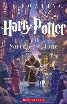 Harry Potter and the Sorcerer's Stone by J.K. Rowling book cover. 