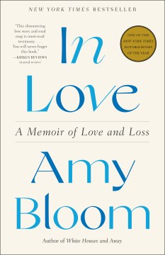 Book cover of In Love by Amy Bloom featuring blue text against a cream background.