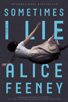 Picture of the cover of Sometimes I Lie by Alice Feeney. A woman is falling.