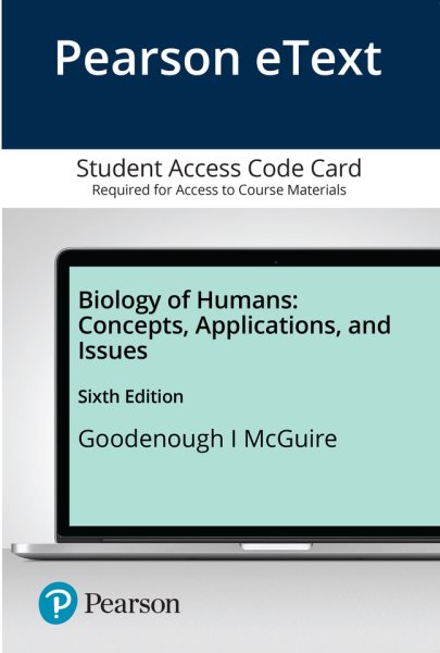 Pearson Etext Goodenough Biology of Humans Access Card | 拾書所