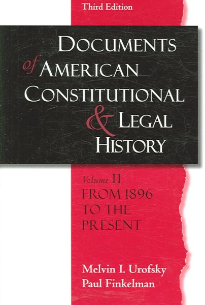 Documents of American Constitutional And Legal History