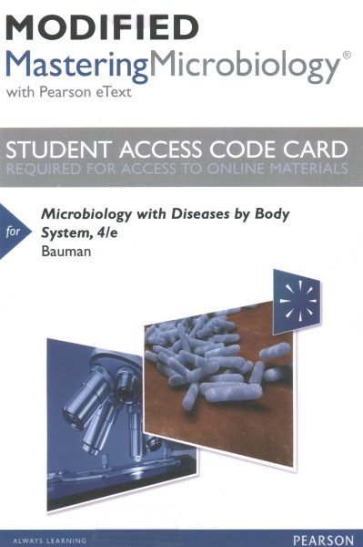 Microbiology With Diseases by Body System Modified Masteringmicrobiology With Pearson Etex | 拾書所