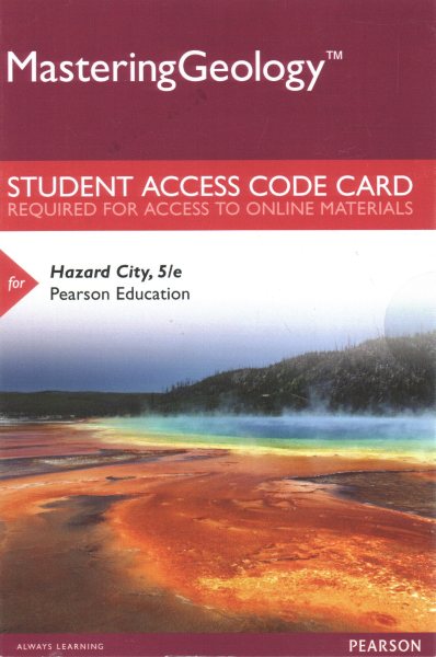 Hazard City for Masteringgeology Access Card for Hazard City | 拾書所