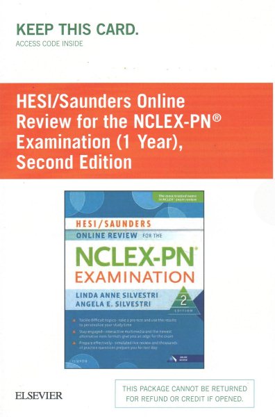 Hesi/Saunders Online Review for the Nclex-pn Examination Access Card