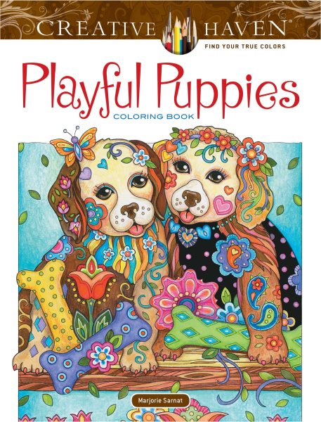 Creative Haven Playful Puppies Coloring Book | 拾書所