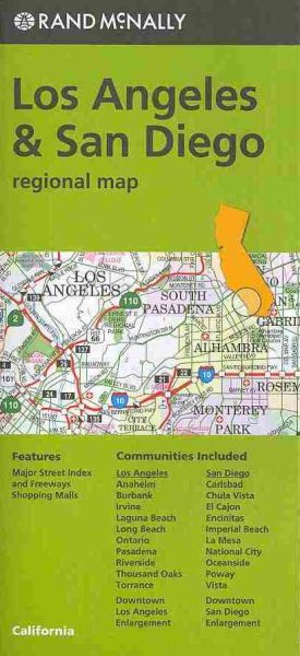 Rand McNally Los Angeles & San Diego Regional Map