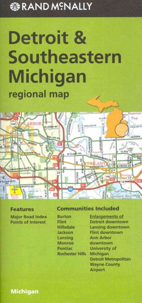 Rand McNally Detroit & Southeastern Michigan Regional Map