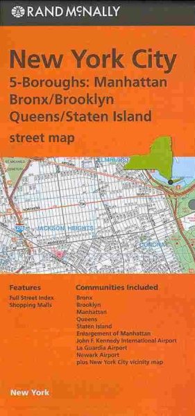 Rand Mcnally, New York City 5 Boroughs Street Map