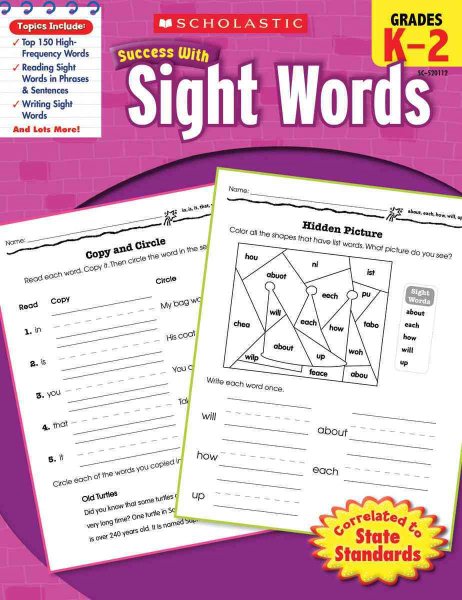 Scholastic Success With Sight Words