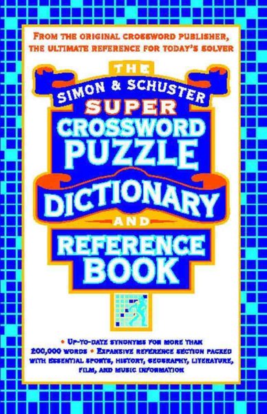 Simon Schuster Super Crossword Puzzle Dictionary And Reference Book | 拾書所