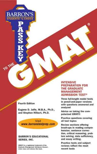 Pass Key to the GMAT (Computer-Adaptive Graduate Management Admission Test) | 拾書所