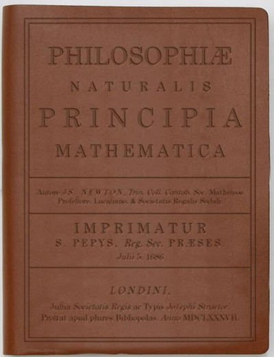 Principia Mathematica by Newton Brown Leather Journal