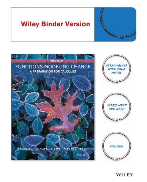 Functions Modeling Change + Wileyplus