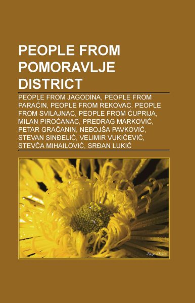 People From Pomoravlje District - 