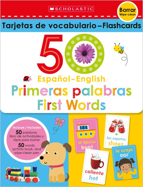 Flash Cards Set - 50 Spanish-english First Words