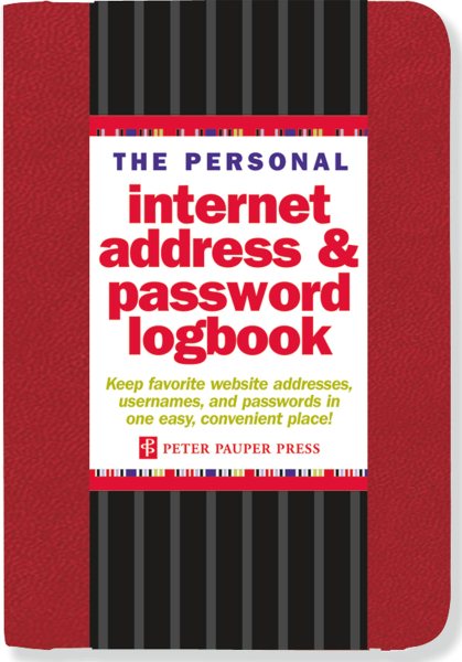 The Personal Internet Address & Password Logbook - Red