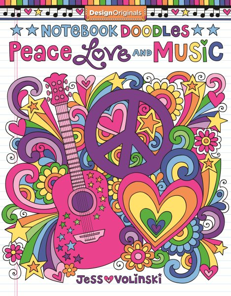 Notebook Doodle - Peace, Love, Music
