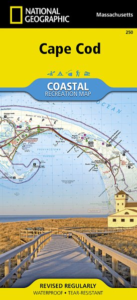 National Geographic Coastal Recreation Map Cape Cod Massachusetts