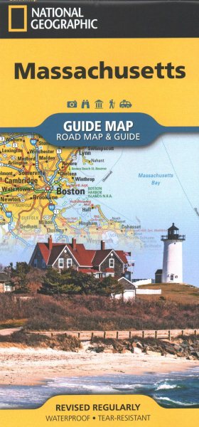 National Geographic Massachusetts Guide Map