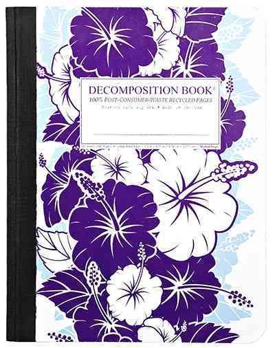 Purple Hibiscus Large 2 Color Decomposition Ruled Book
