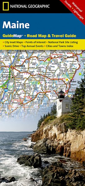 National Geographic State Guide Map Maine