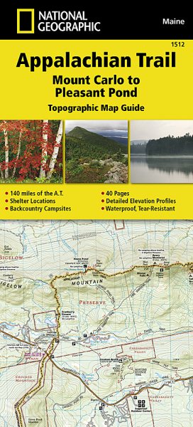 National Geographic Appalachian Trail, Mount Carlo to Pleasant Pond, Maine Topographic Map | 拾書所