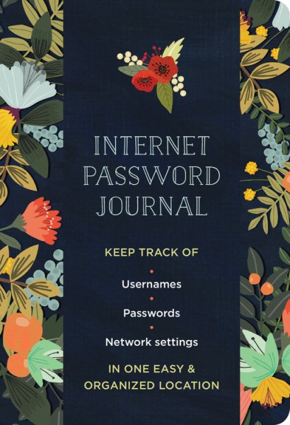 Modern Floral Internet Password Logbook