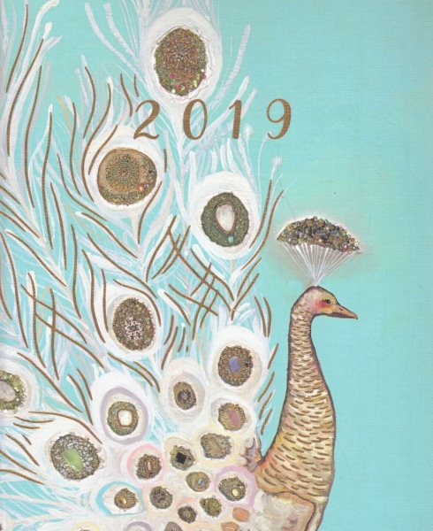Gold Foil Peacock Hidden 2019 Agenda