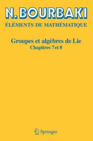 Groupes Et Alg鋐res De Lie/ Groups and Lie Algebras | 拾書所